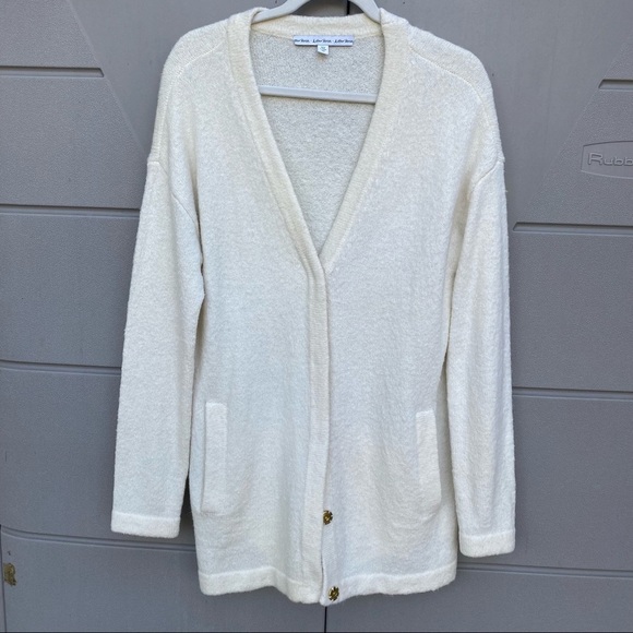 & Other Stories Sweaters - & other stories women’s alpaca wool blend long cardigan in ivory sz M